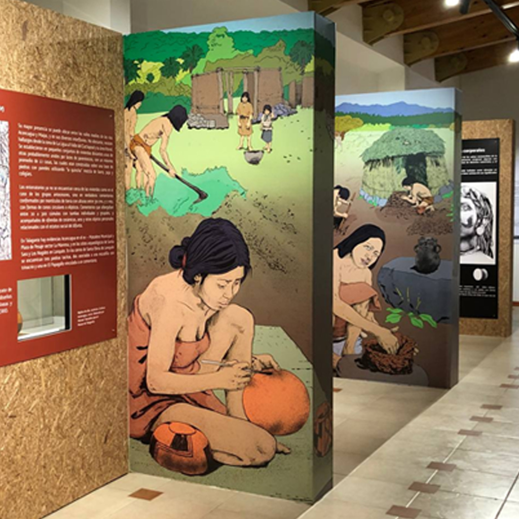 Imagen de los paneles que forman parte de la Exposición Memoria y Territorio