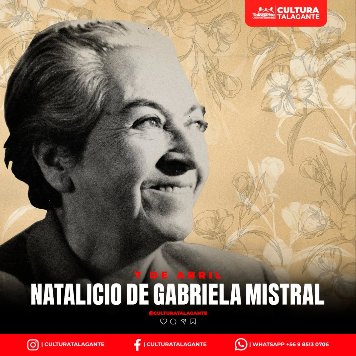 Ilustración de Gabriela Mistral
