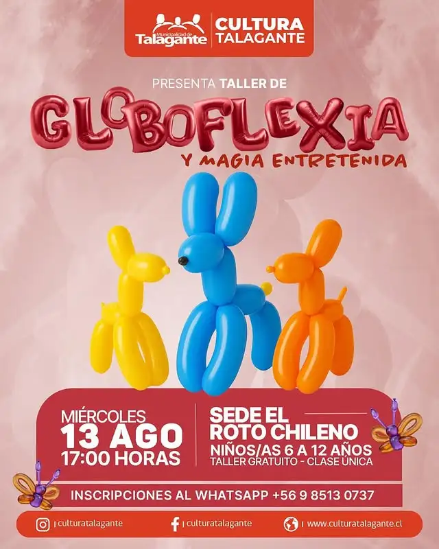 ¡TALLER DE GLOBOFLEXIA Y MAGIA ENTRETENIDA!